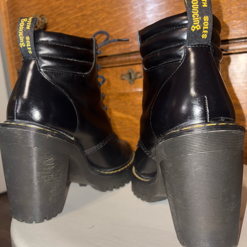 Dr. Martens Persephone Black Leather Platform Heeled Boots | Size 5 - Picture 5 of 16